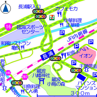長浦駅周辺飲食店マップ