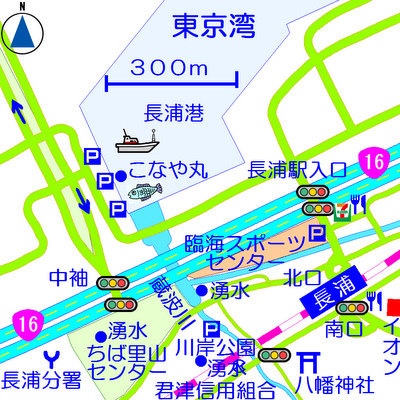 長浦港マップ